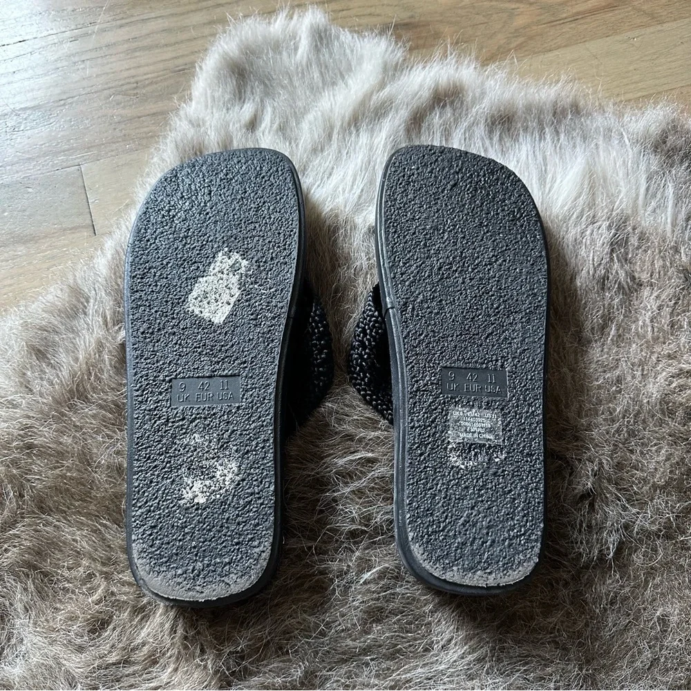 ASOS Knit Thong Platform Sandals - Black - Size 10 - Picture 3 of 3